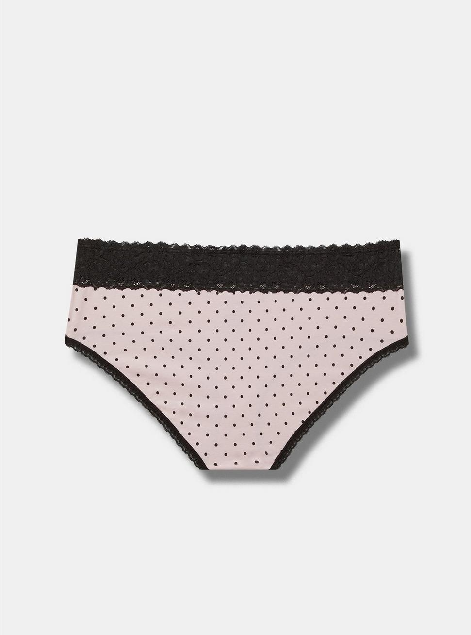 Cotton Mid-Rise Hipster Lace Trim Panty Product Image