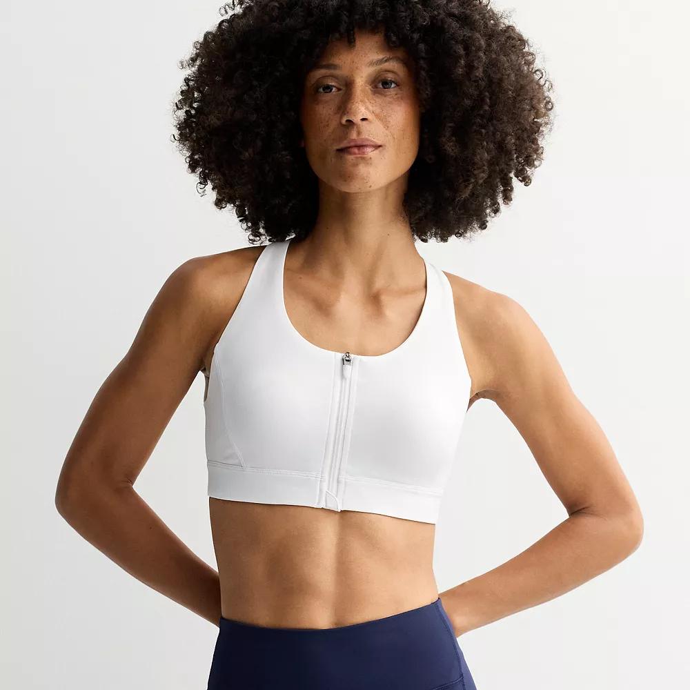 Women's Tek Gear® Ultrastretch Medium Support Zip Front Sports Bra,  Product Image