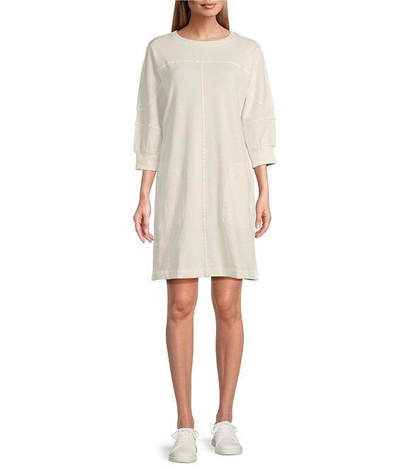 Westbound 3/4 Sleeve Crew Neck Dress Product Image