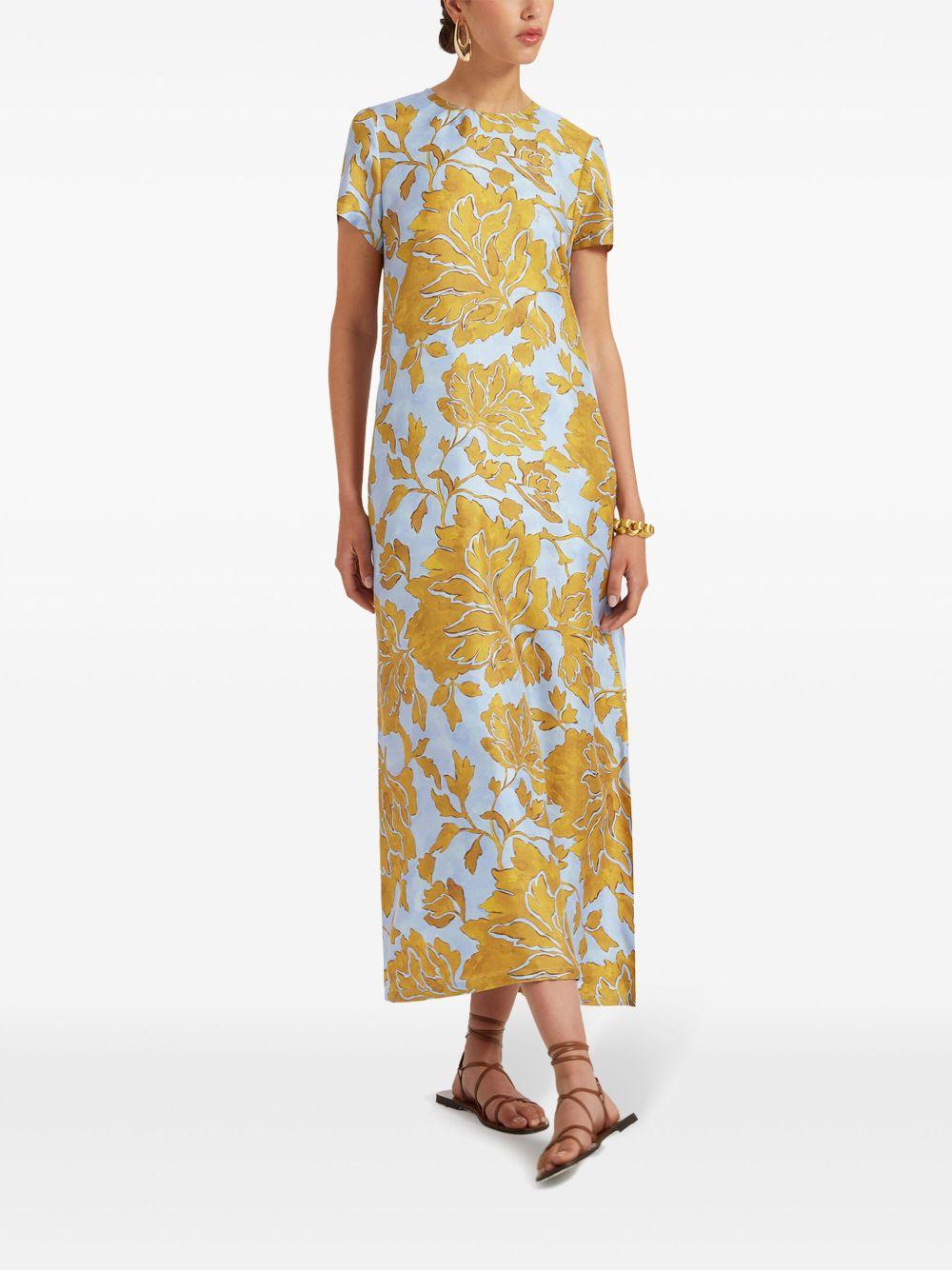 floral-print silk maxi dress Product Image