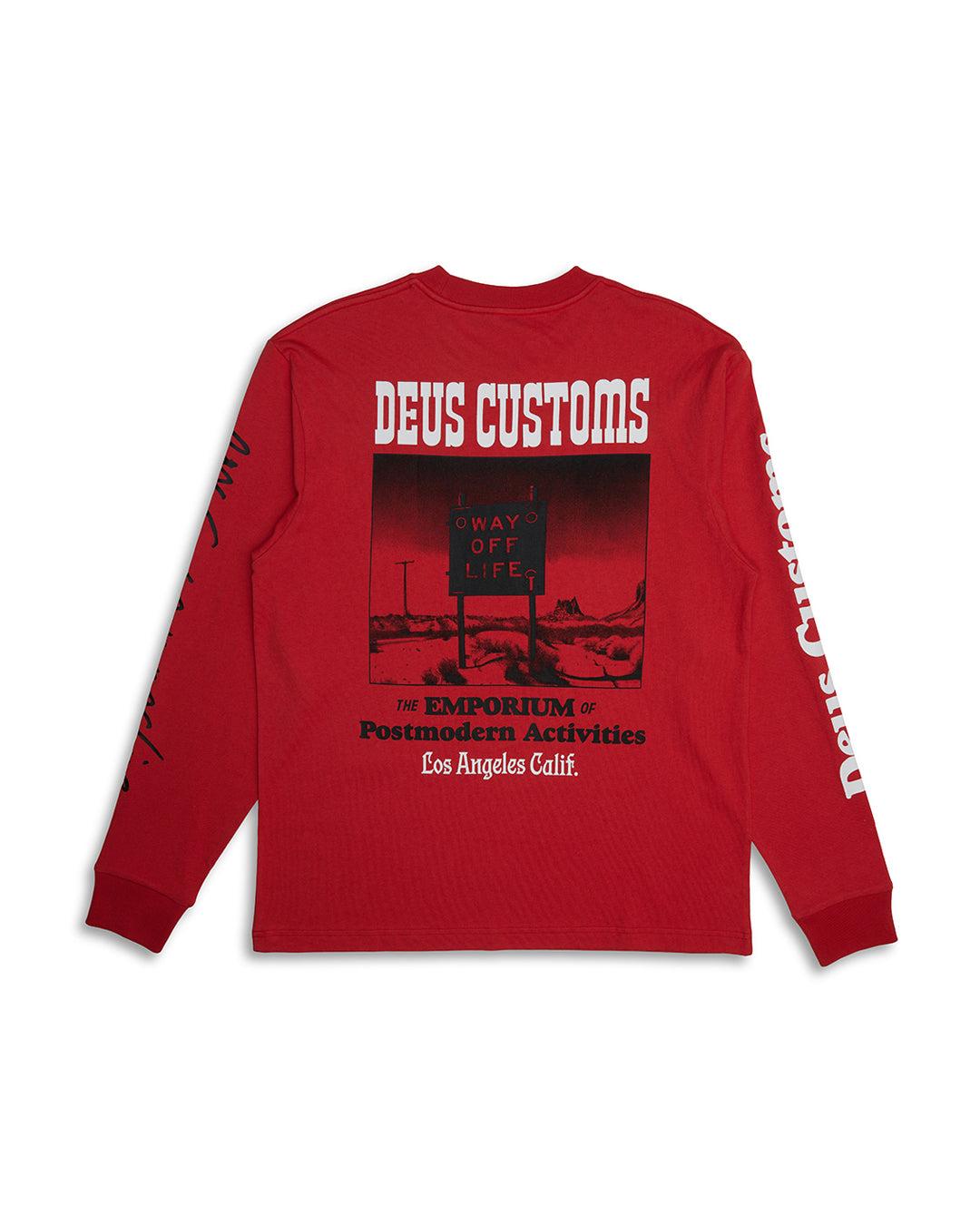 Way Off Long Sleeve Tee - Valiant Red Product Image