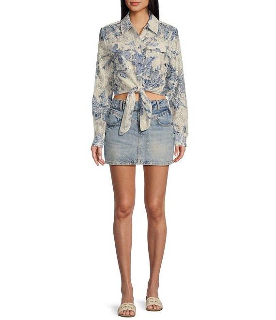 Guess Long Sleeve Adelaide Bow Shirt Product Image