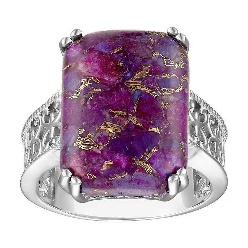 Designs by Gioelli Sterling Silver Copper Turquoise Ring, Women's, Size: 7, Purple Product Image