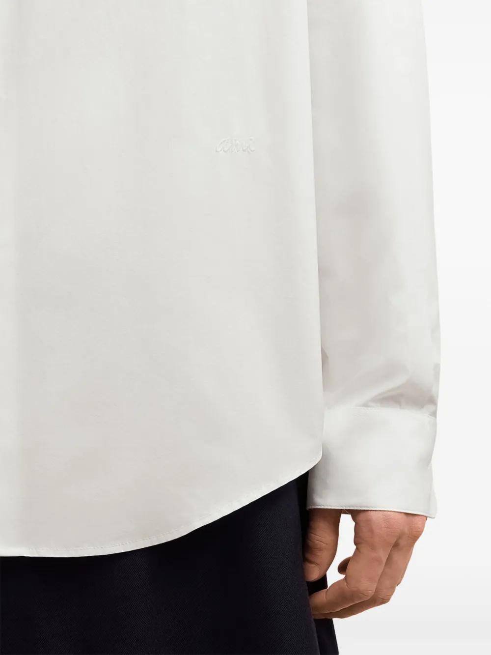 boxy-fit cotton shirt Product Image