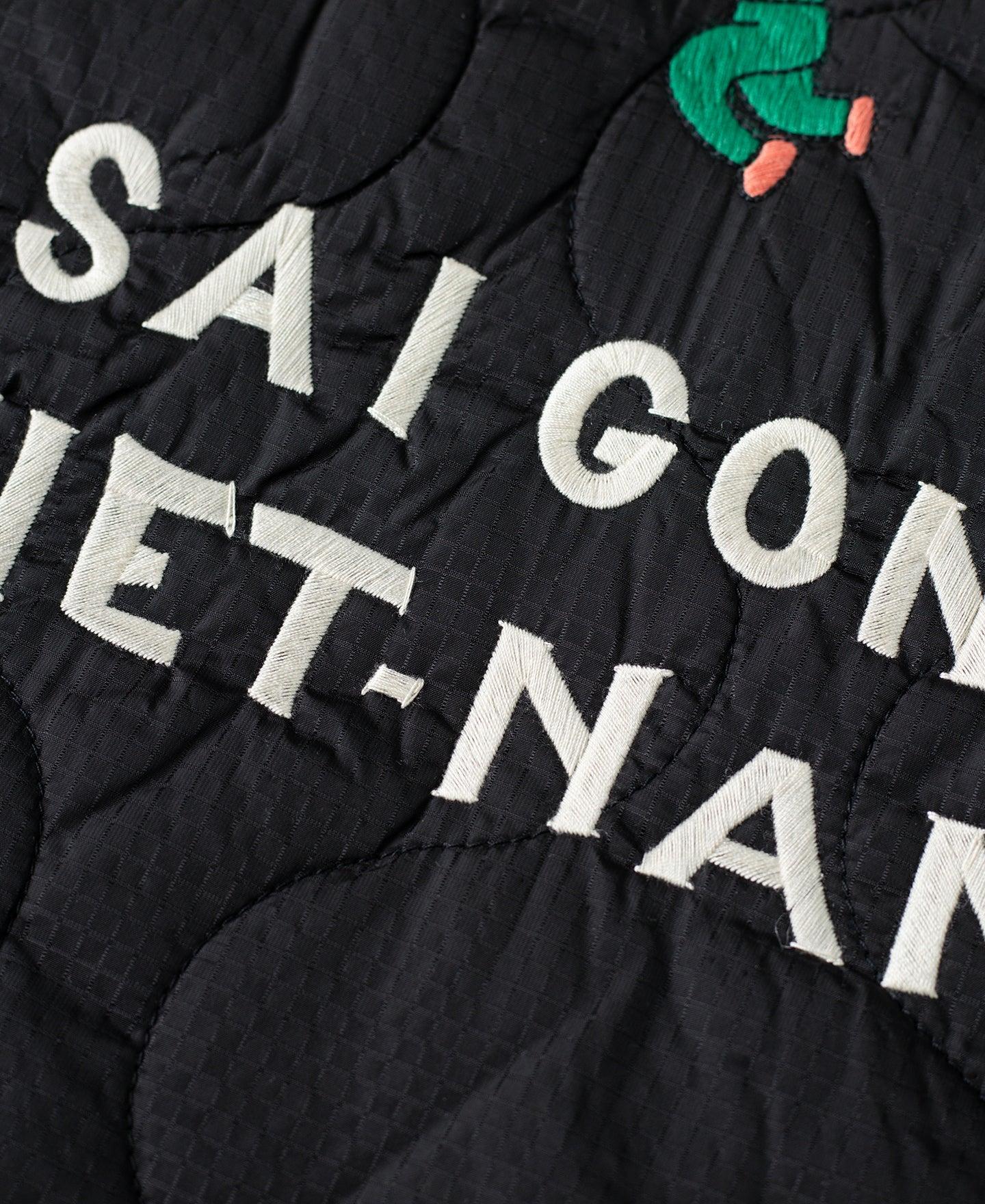 Vietnam War Quilted Padded Souvenir Jacket - Olive Product Image