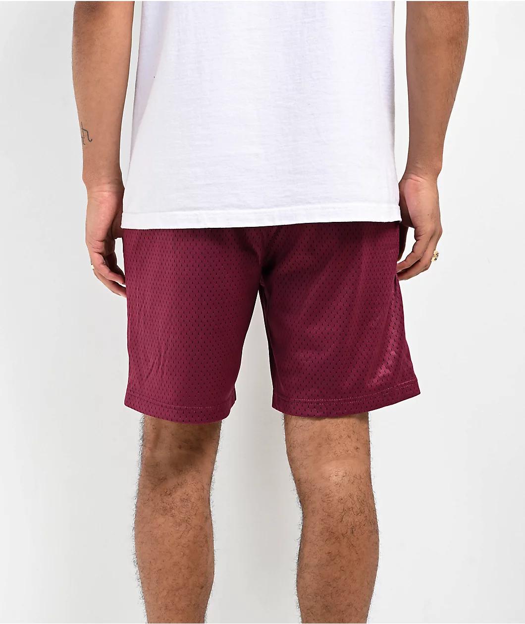 DGK Guadalupe Burgundy Mesh Shorts Product Image