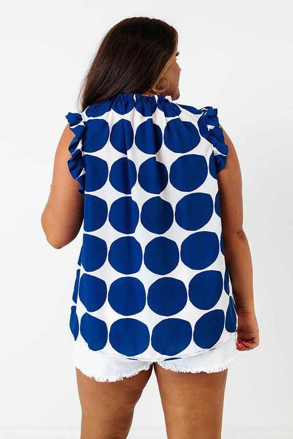 Brunch And Go Shift Top In Royal Blue Curves Product Image