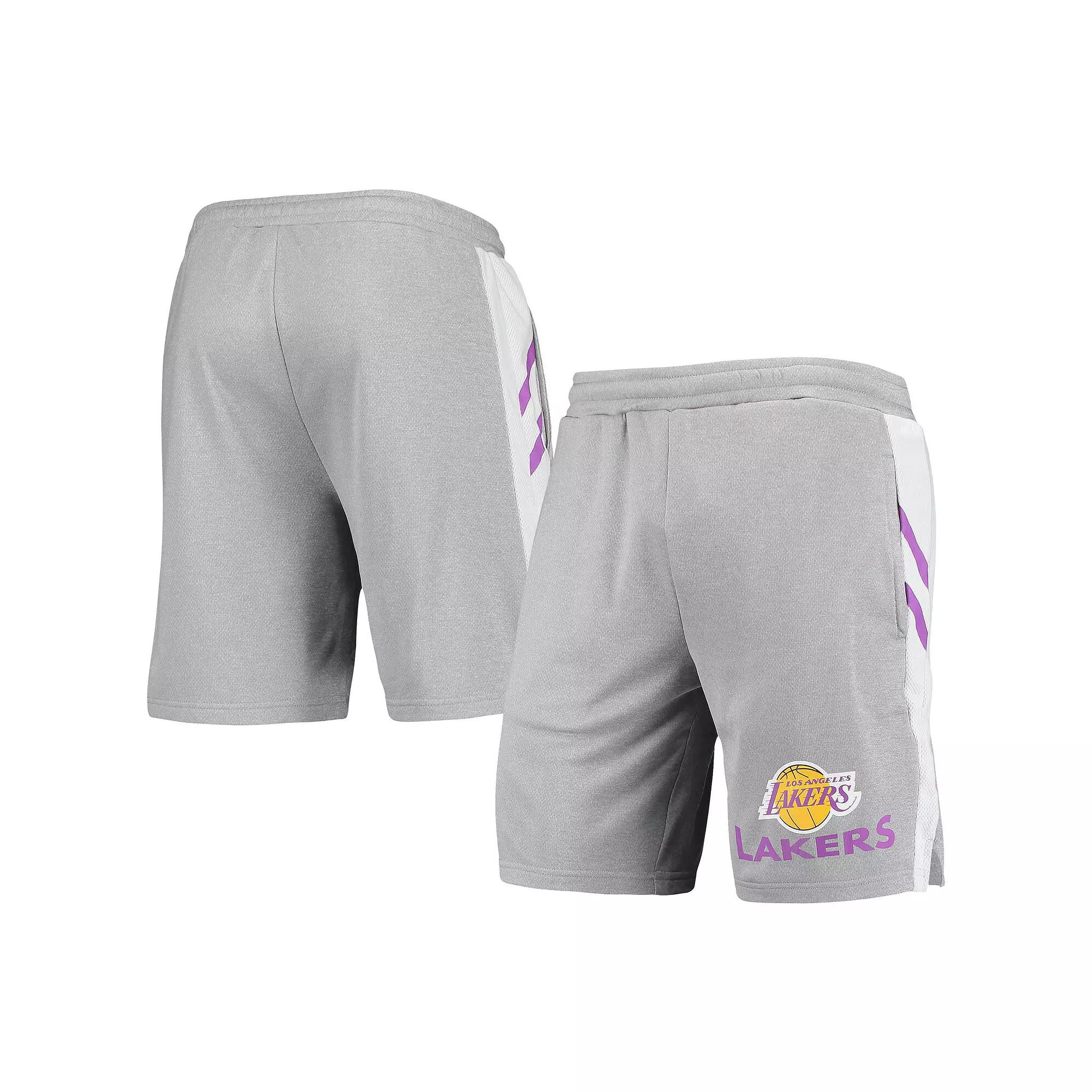 Men's Concepts Sport Gray Los Angeles Lakers Stature Shorts,  Product Image