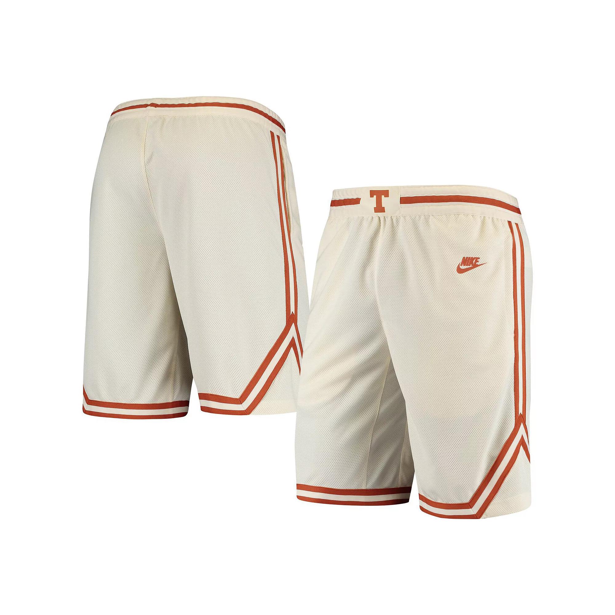 Men's Nike Cream Texas Longhorns Retro Replica Performance Basketball Shorts,  Product Image