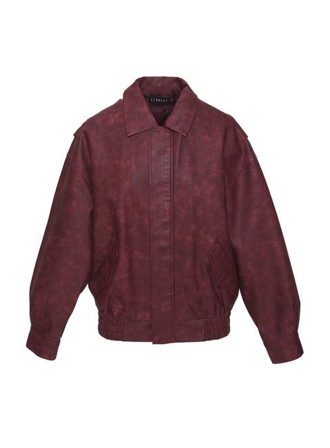 Kenny Bomber Jacket Burgundy Product Image