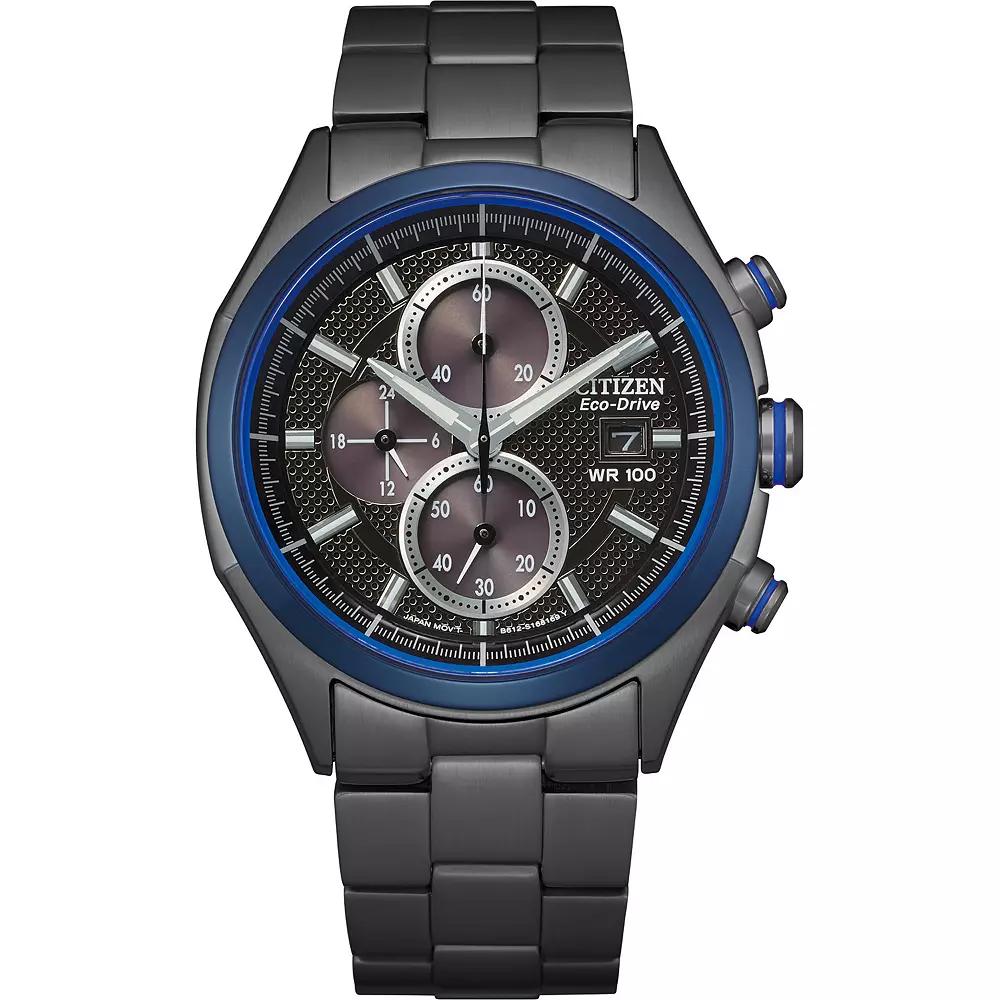 Citizen Eco-Drive Men's Black Dial Chronograph Watch, Size: Large Product Image
