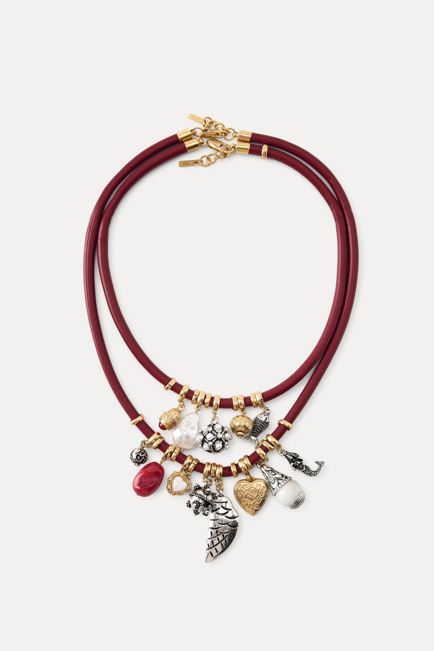 2-PACK OF CORD CHARM NECKLACES Product Image