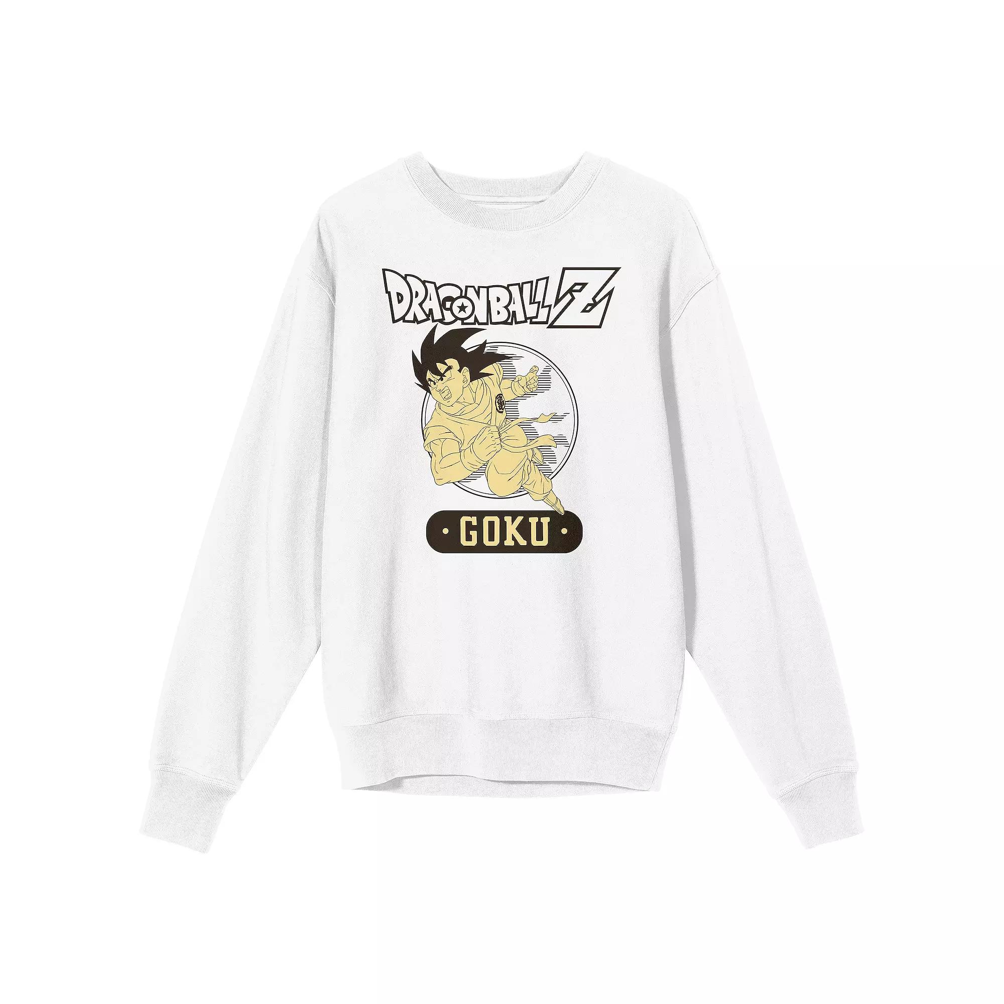 Men's Dragon Ball Z Goku & Logo Graphic Tee, Size: Large, White Product Image