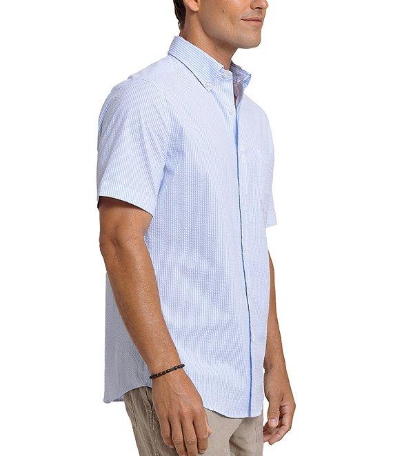 Southern Tide Stretch Stripe Seersucker Follyfield Short Sleeve Woven Shirt Product Image