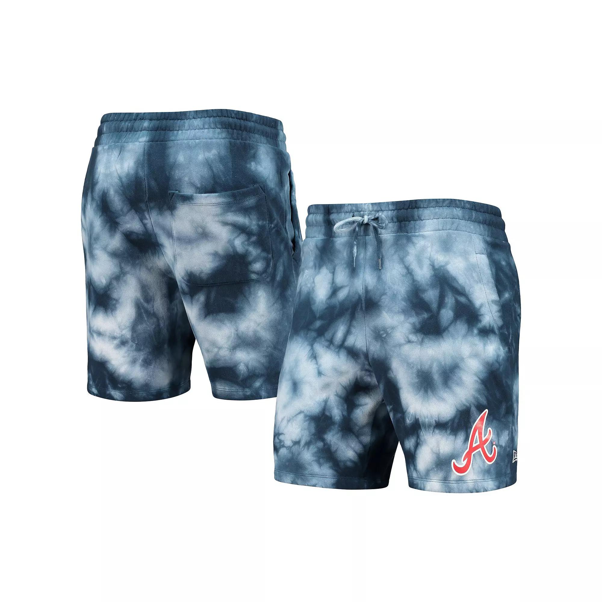 Men's New Era Navy Atlanta Braves Team Dye Shorts,  Product Image