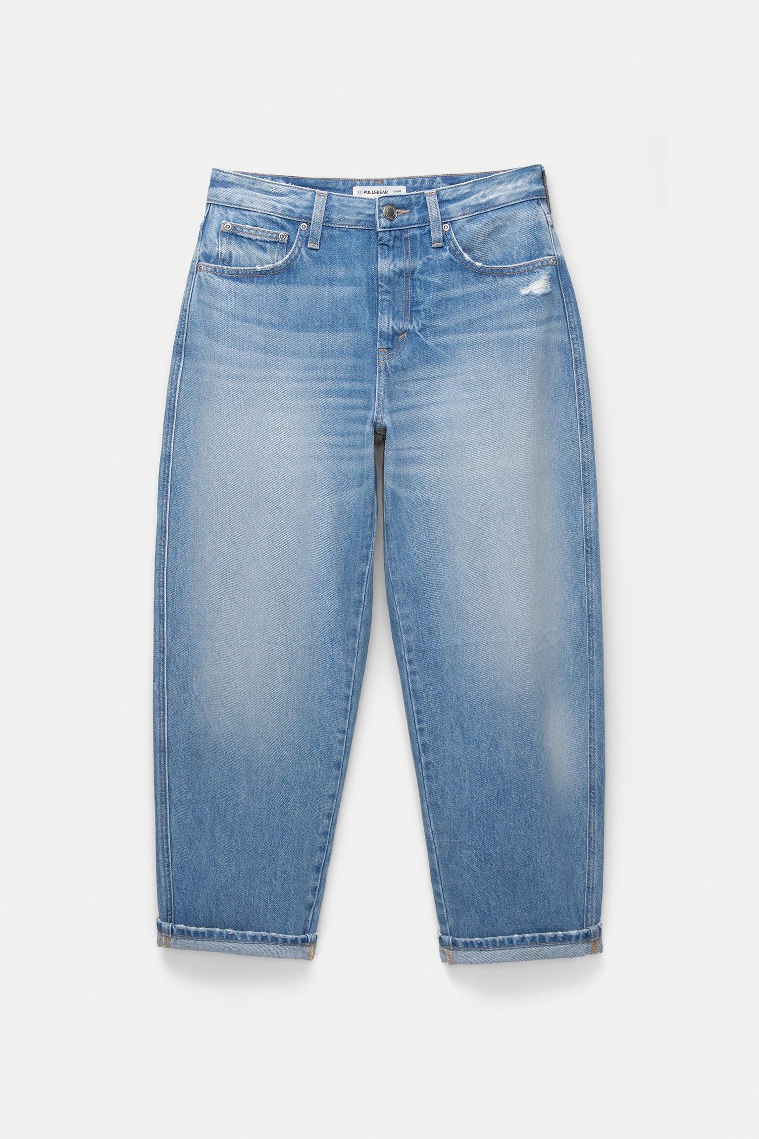Mid-rise balloon fit jeans Product Image