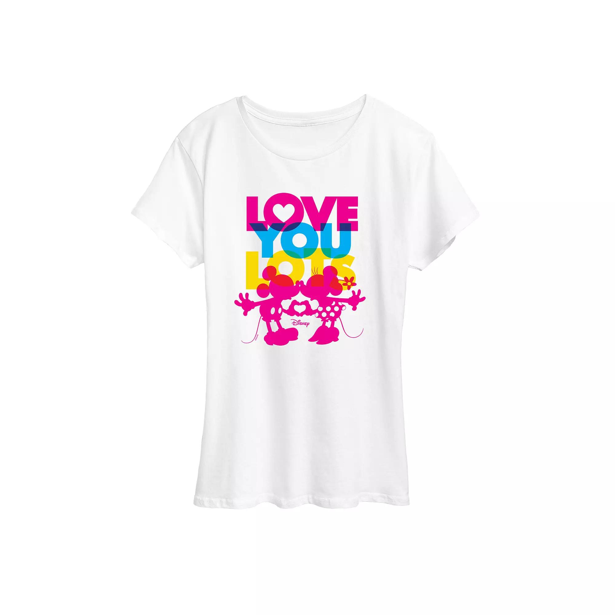 Disney's Mickey & Minnie Mouse Women's Love You Lots Graphic Tee,  Product Image
