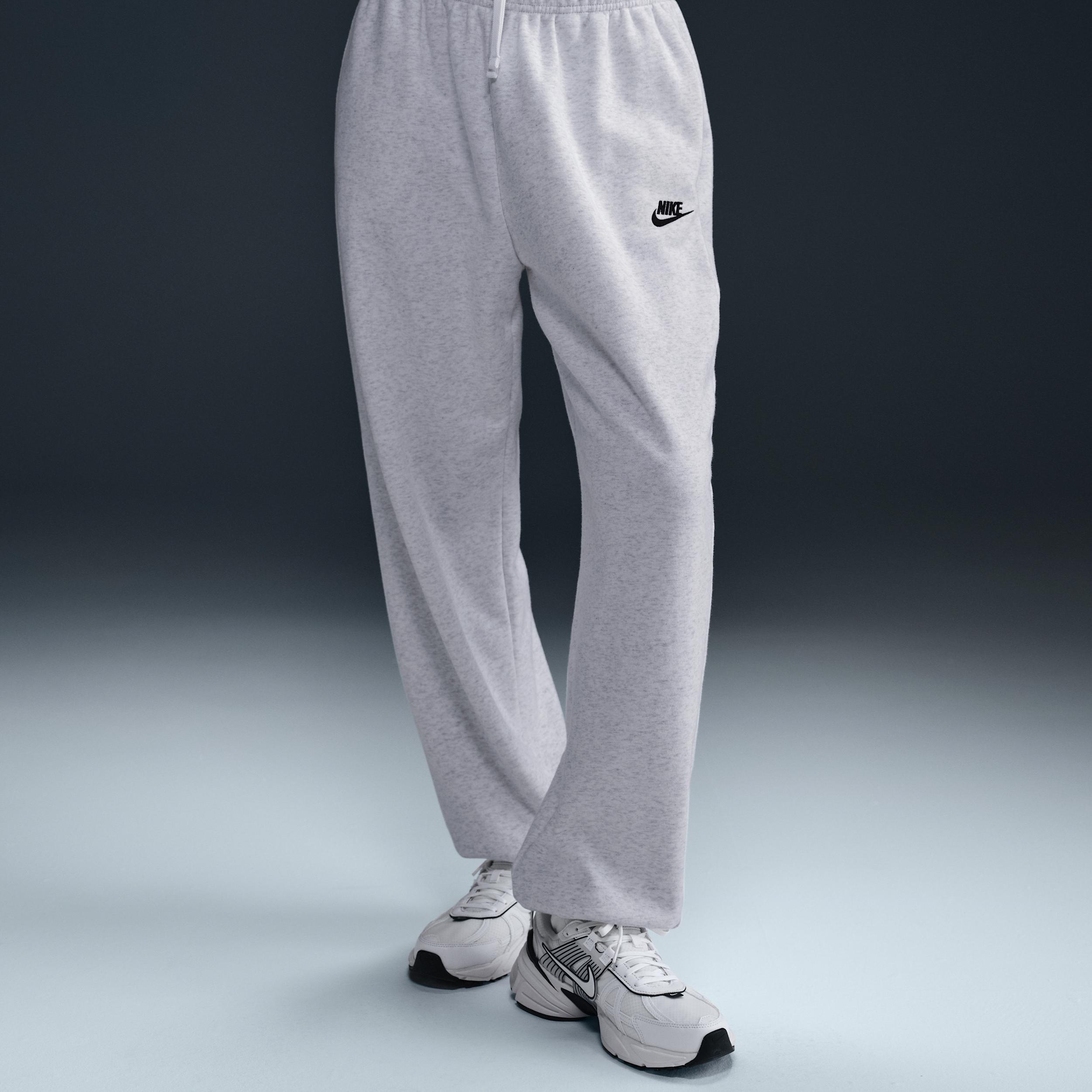 Womens Nike Sportswear Club Fleece Mid-Rise Oversized Sweatpants Product Image