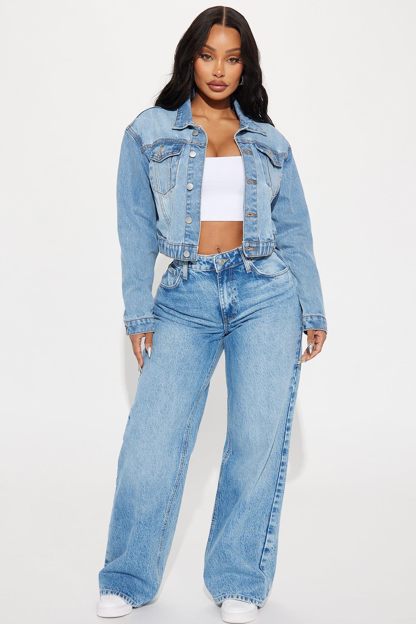 Out Of Time Denim Bomber Jacket - Light Wash Product Image