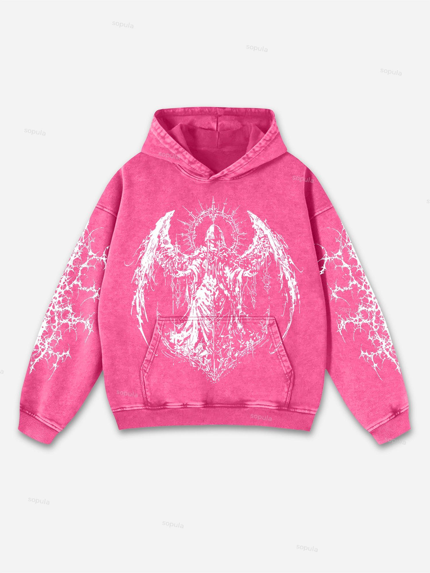 Men's Basketball Legend No.24 Graphic Vintage Washed Hoodie Product Image