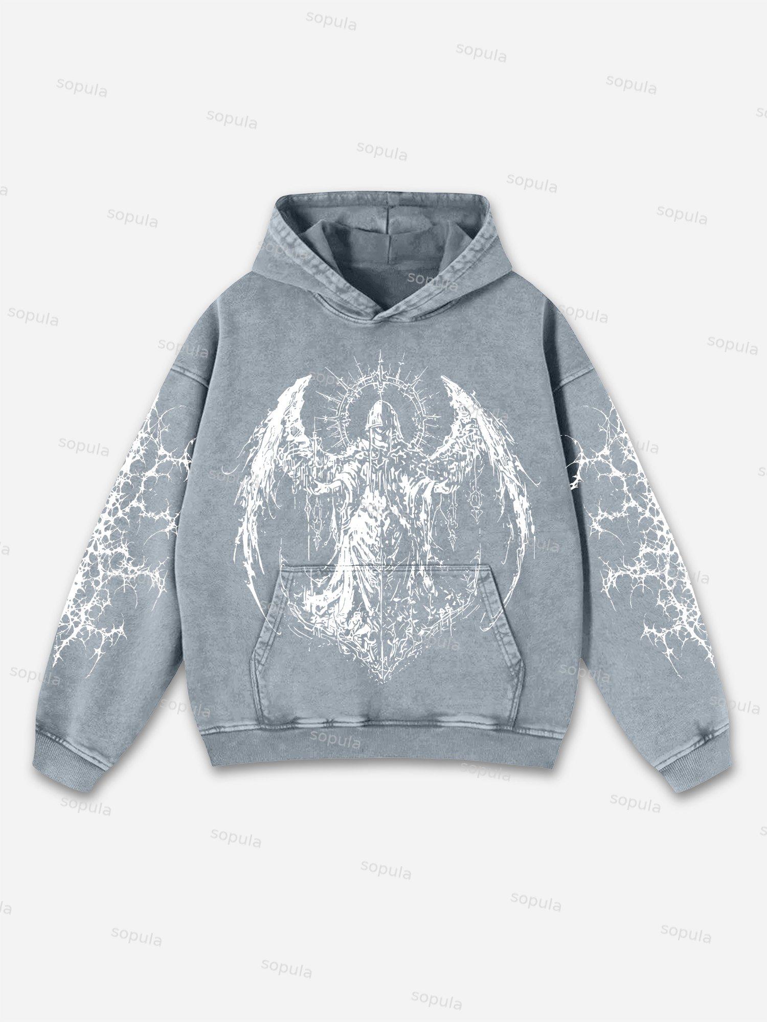 Men's Basketball Legend No.24 Graphic Vintage Washed Hoodie Product Image