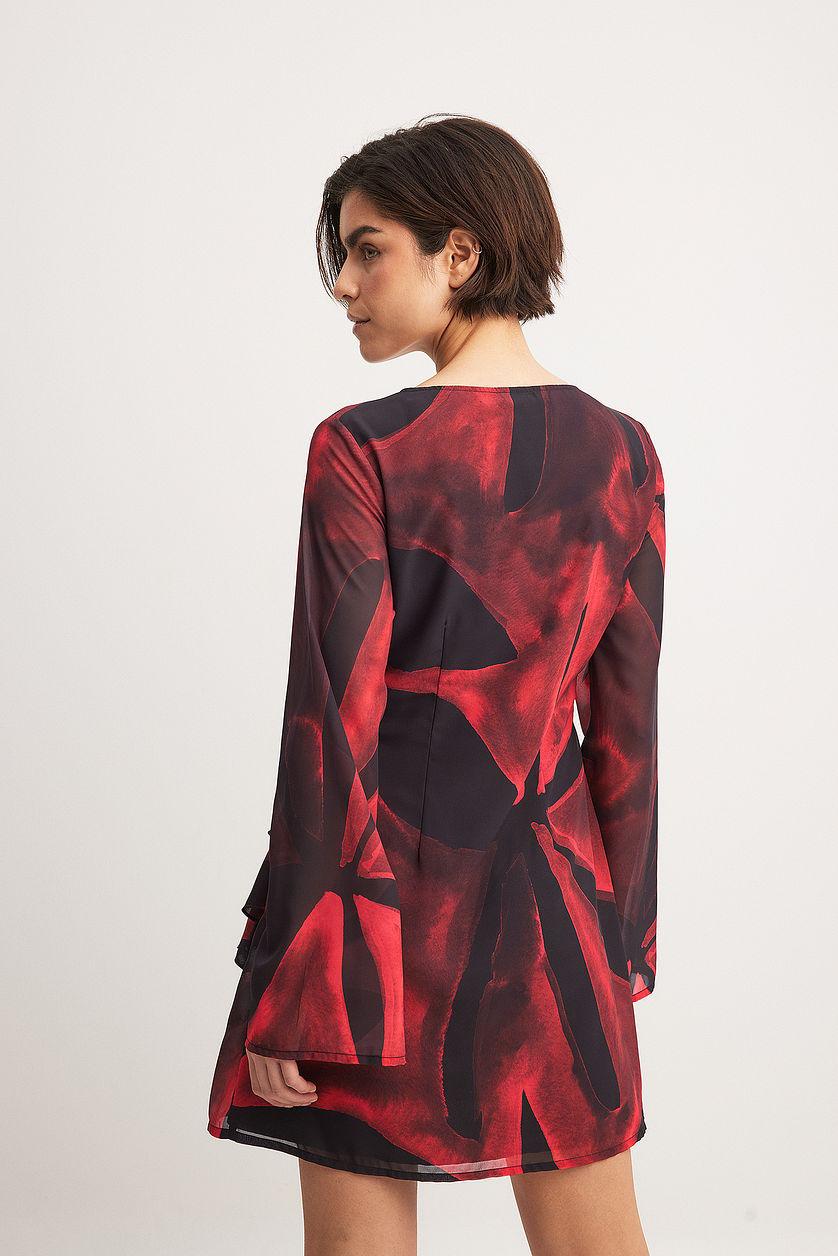 Chiffon Tie Front Mini Dress Product Image