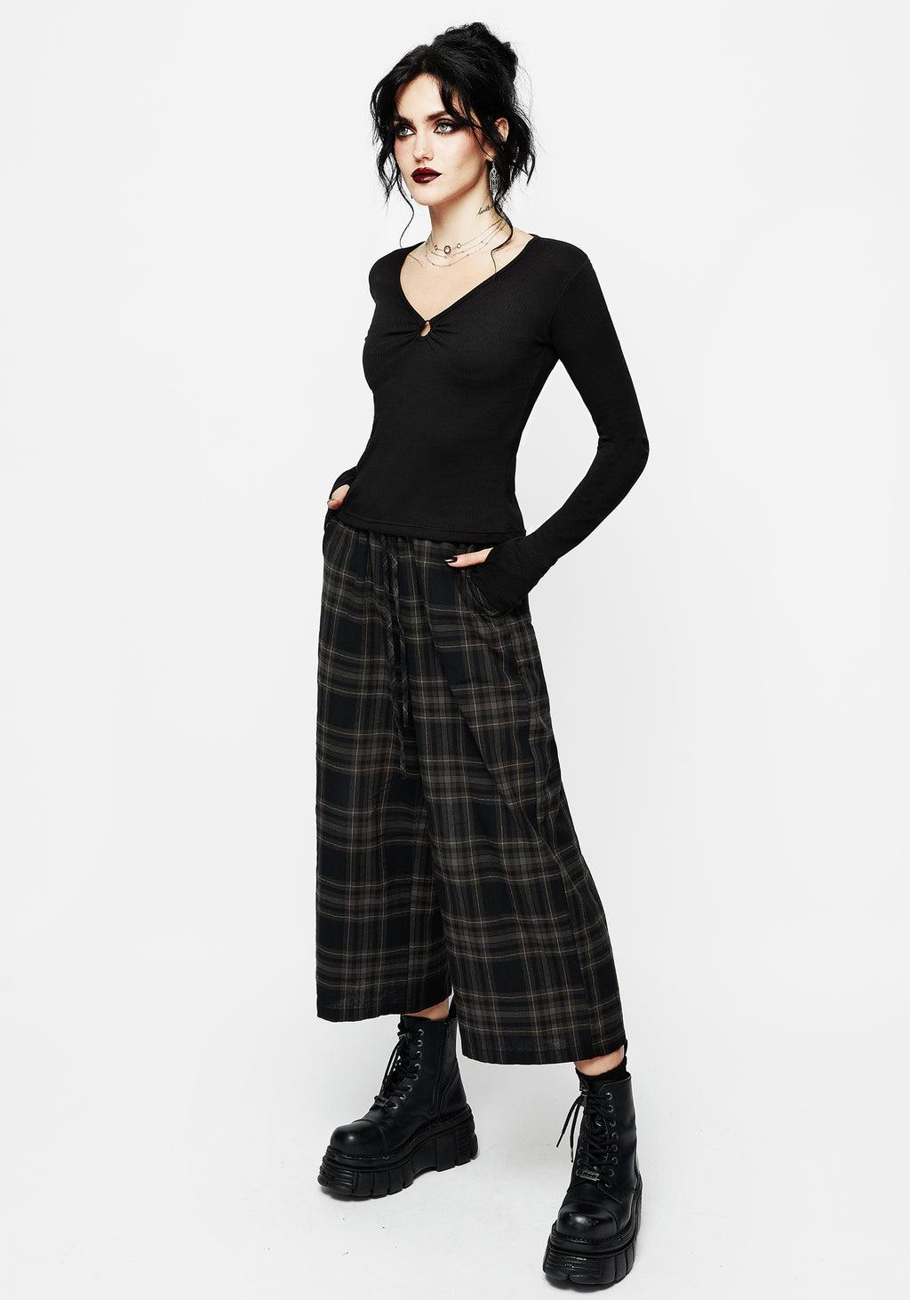 Clover Check Crop Trousers Product Image