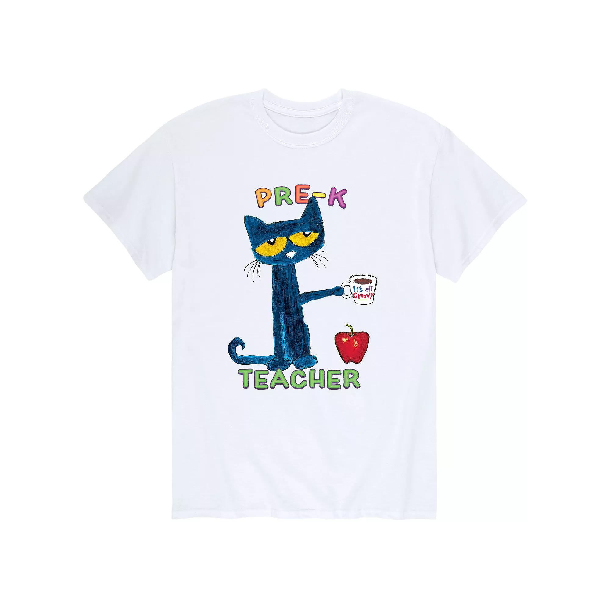 Men's Pete The Cat Pre K Teacher Tee,  Product Image