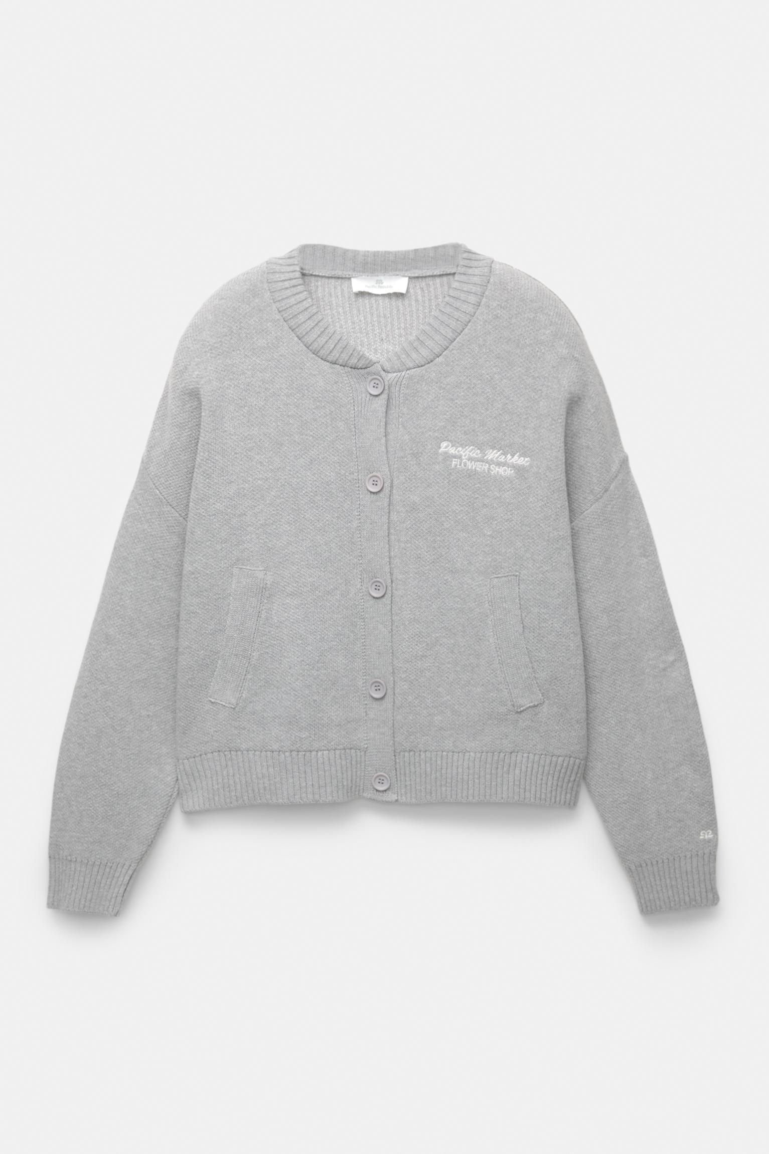 Baseball jacket with embroidered slogan Product Image