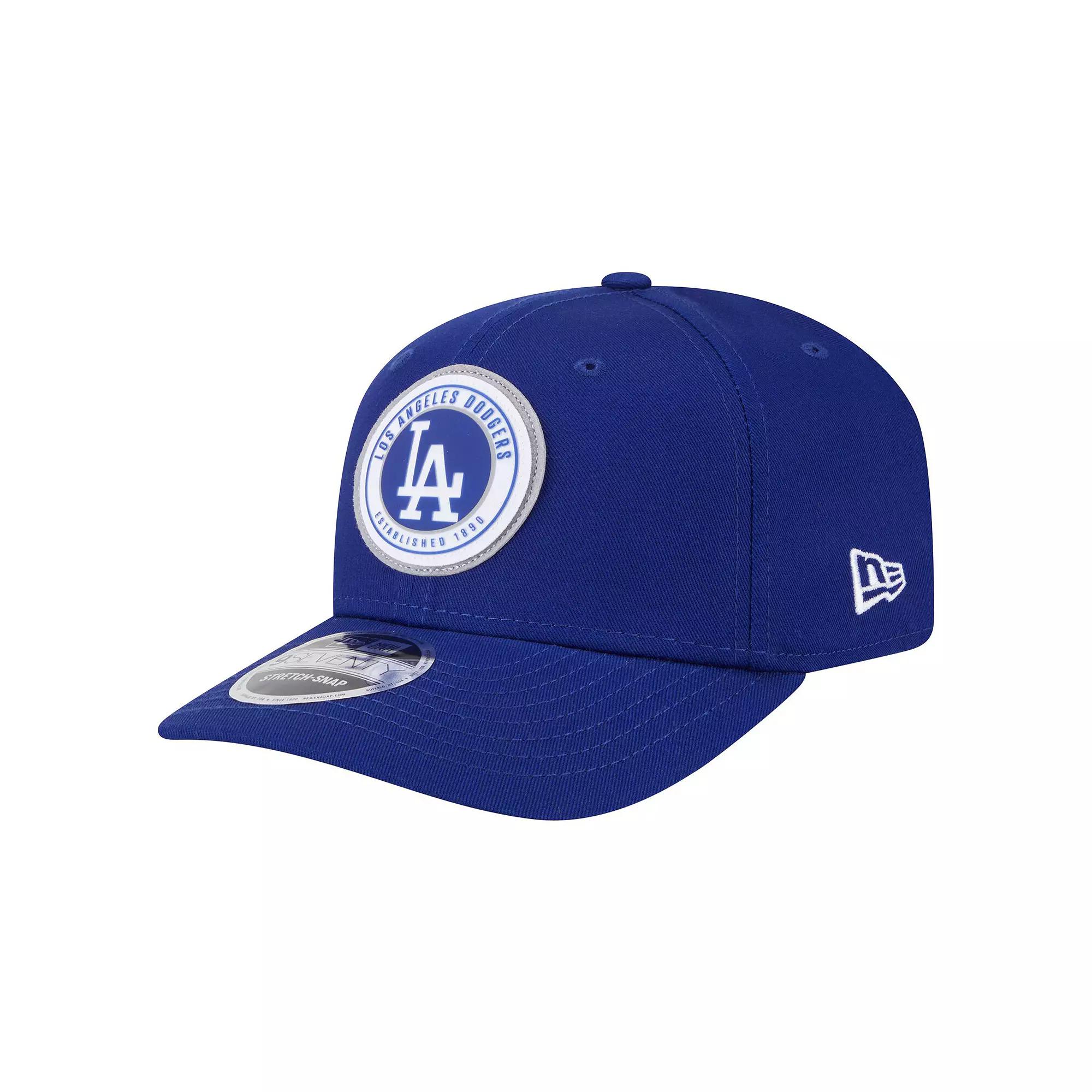 Men's New Era Royal Los Angeles Dodgers Circle Patch 9SEVENTY Stretch-Snap Hat, Blue Product Image