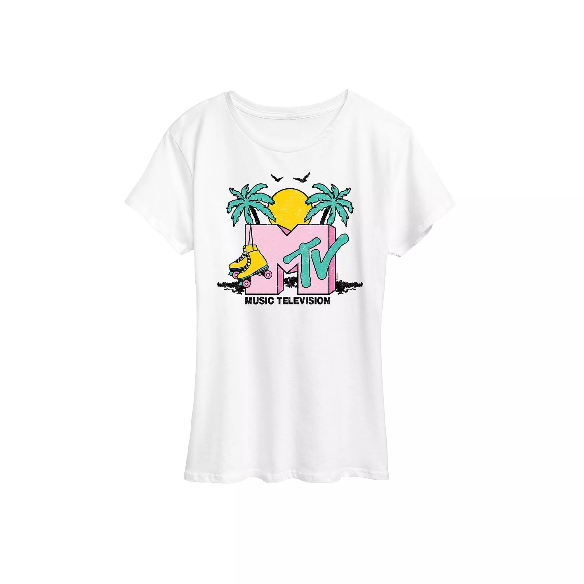 Women's MTV Malibu Roller Skate Graphic Tee,  Product Image
