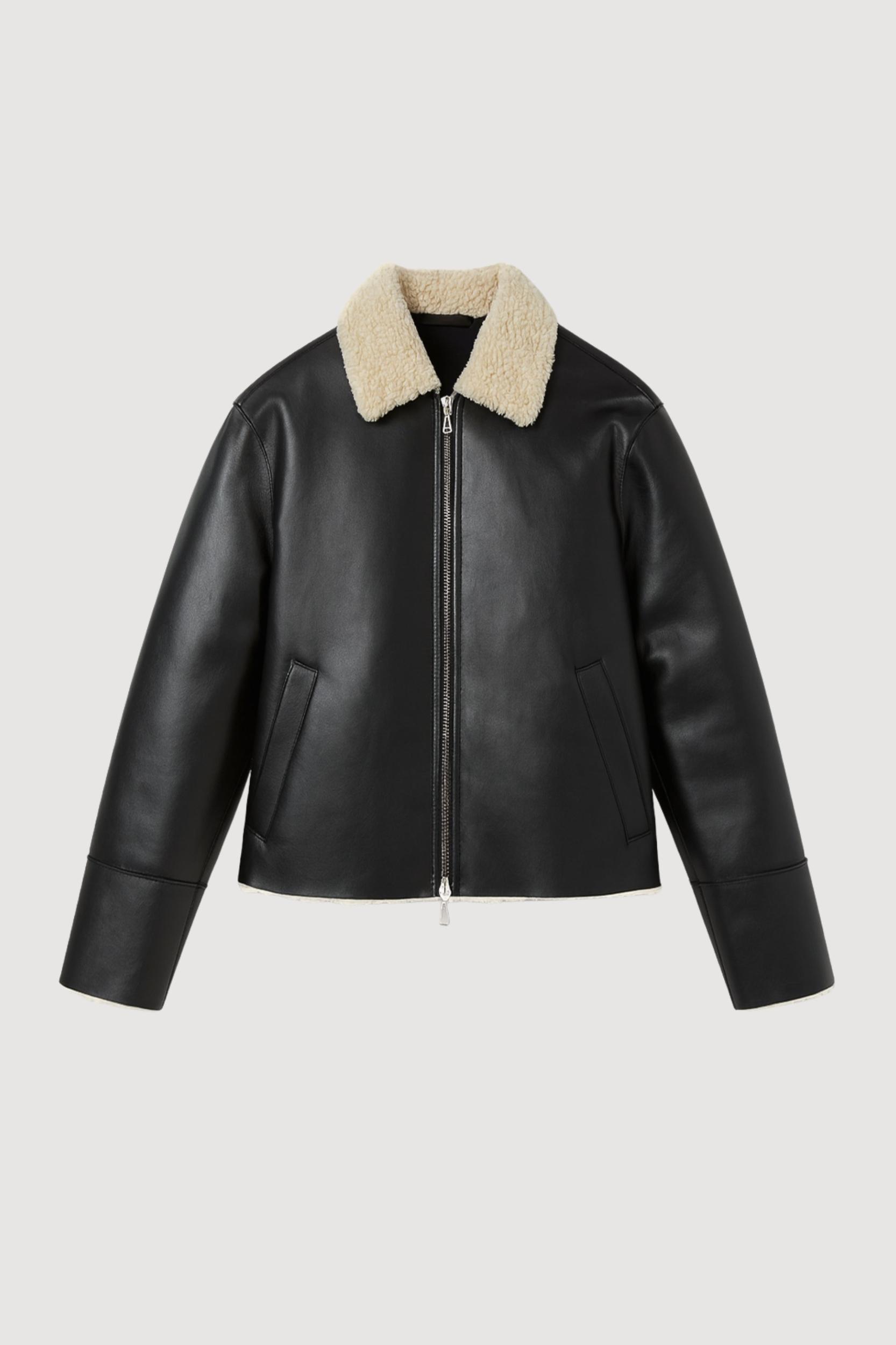 Bonnie Shearling-Collar Coat Product Image