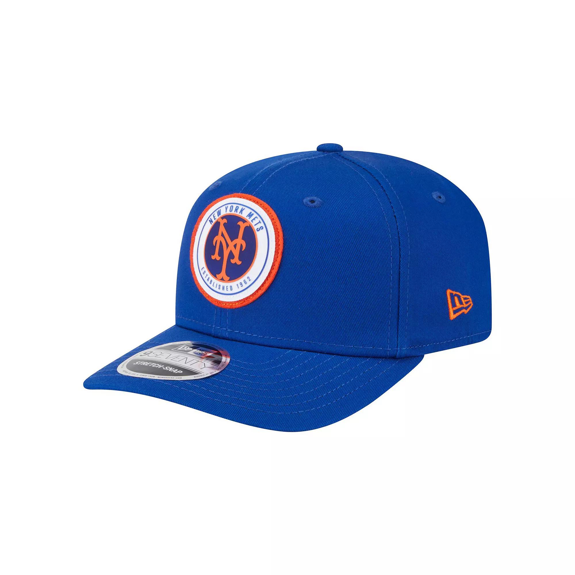 Men's New Era Royal New York Mets Circle Patch 9SEVENTY Stretch-Snap Hat, Blue Product Image