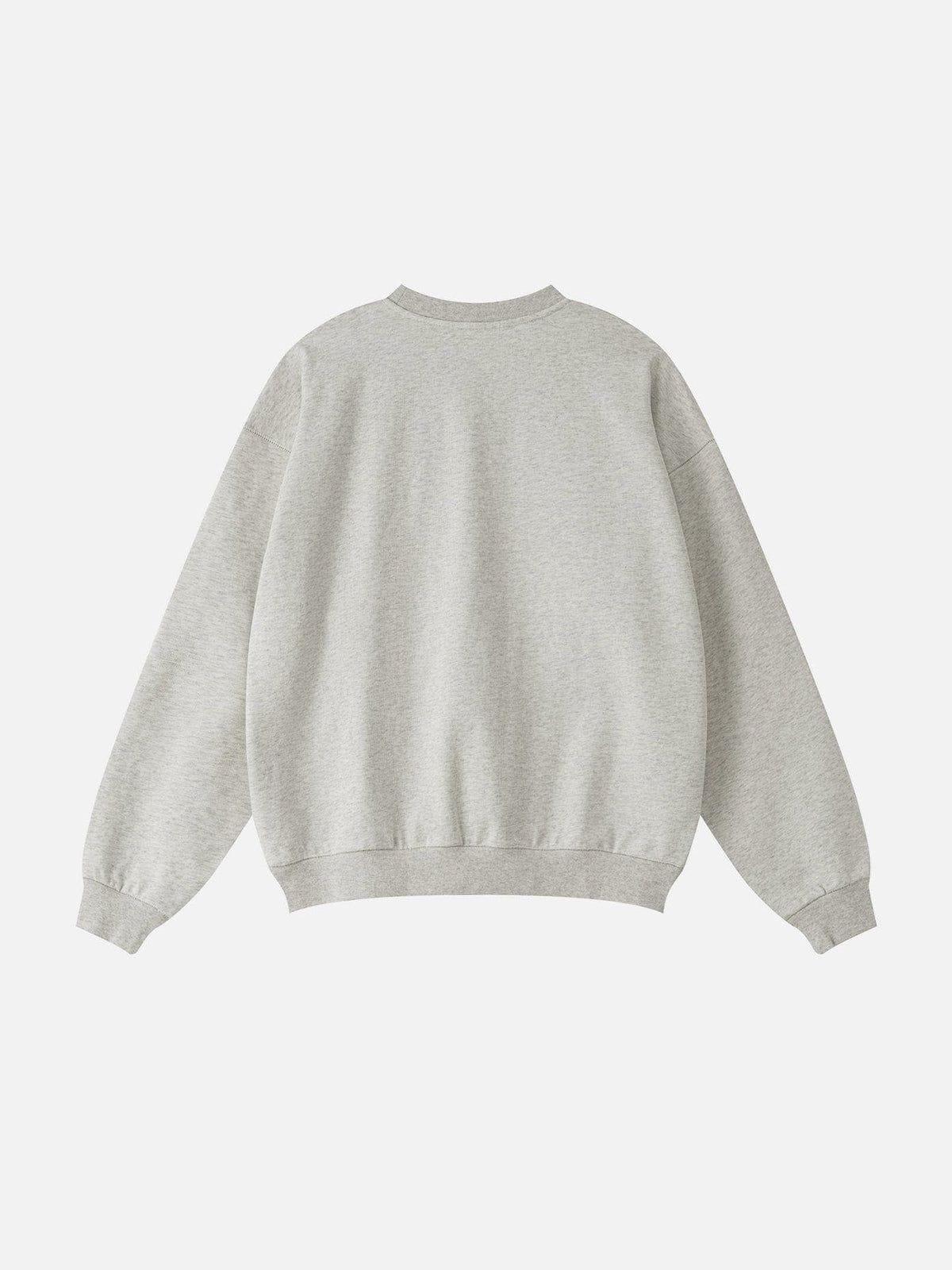 Aelfric Eden Basic Solid Oversized Sweatshirt Product Image