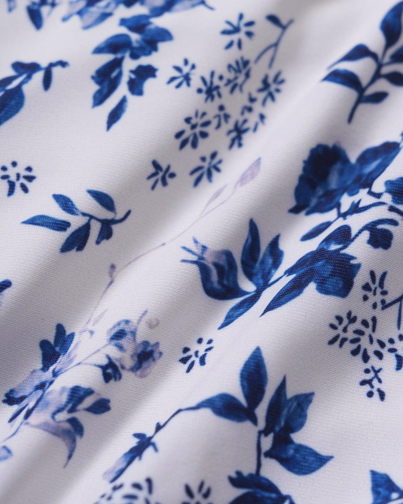 White Floral Drawstring Triangle Bikini Set Product Image