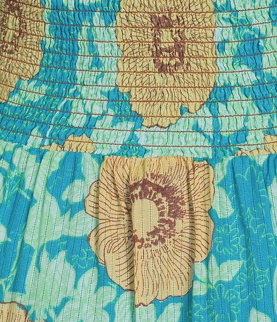 Free People Adriel Floral Print V-Neck Sleeveless Tiered Midi Dress Product Image