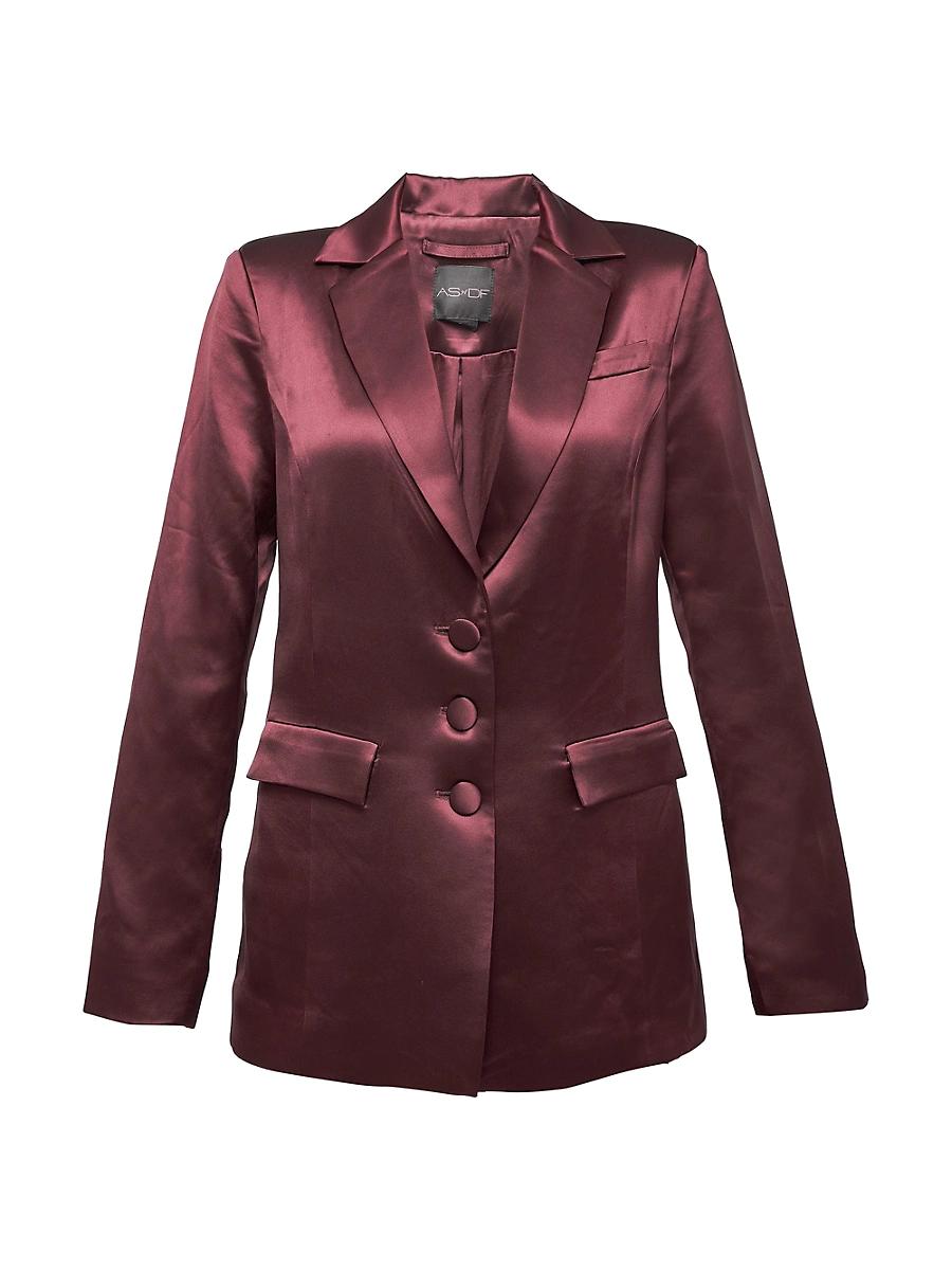 Womens Collins Satin Boyfriend Blazer Product Image