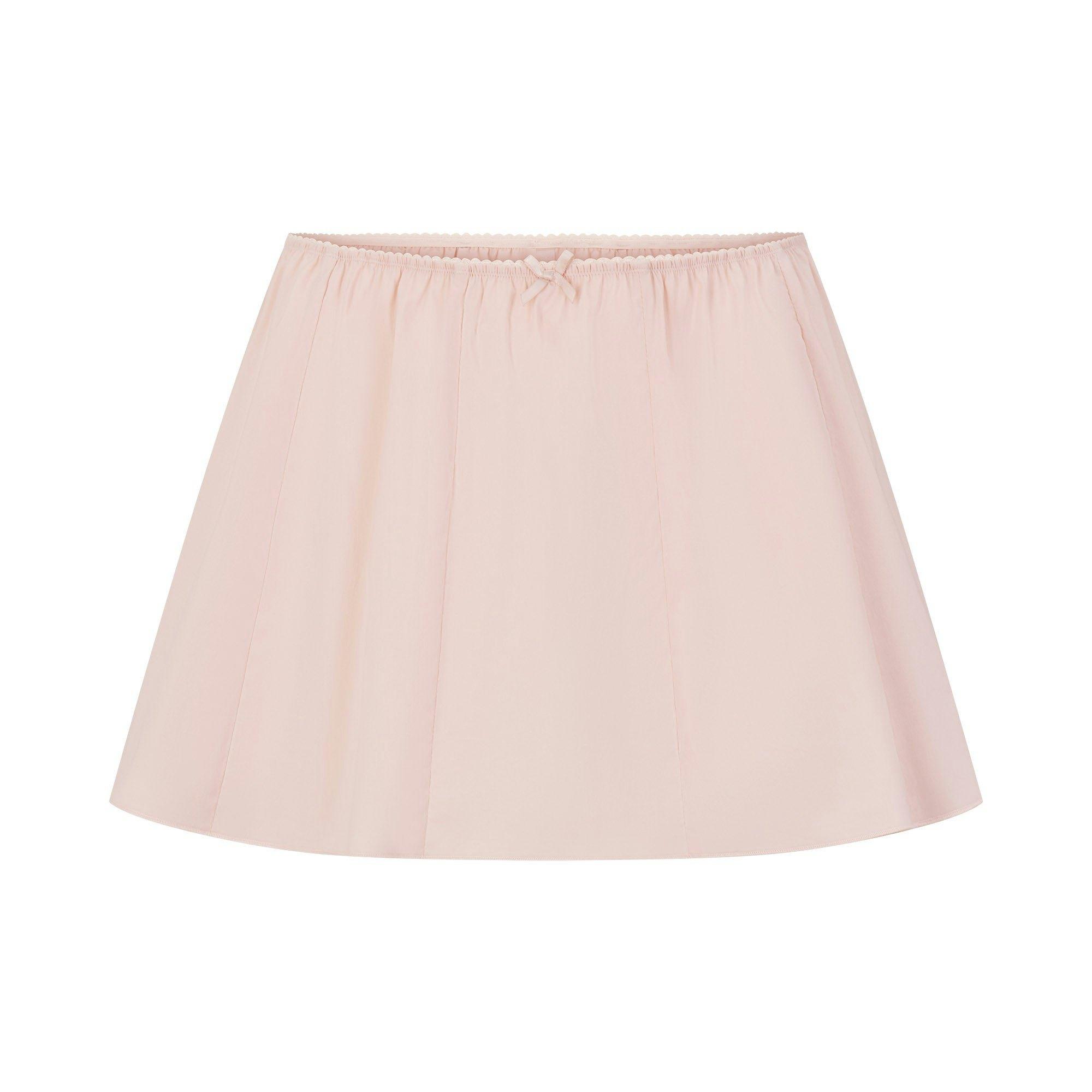POPLIN APPAREL MINI SKIRT | DUSTY PINK Product Image