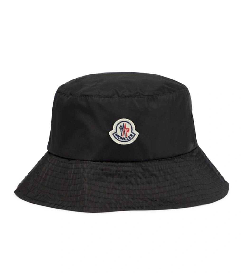 MONCLER Logo Patch Bucket Hat In Black Product Image