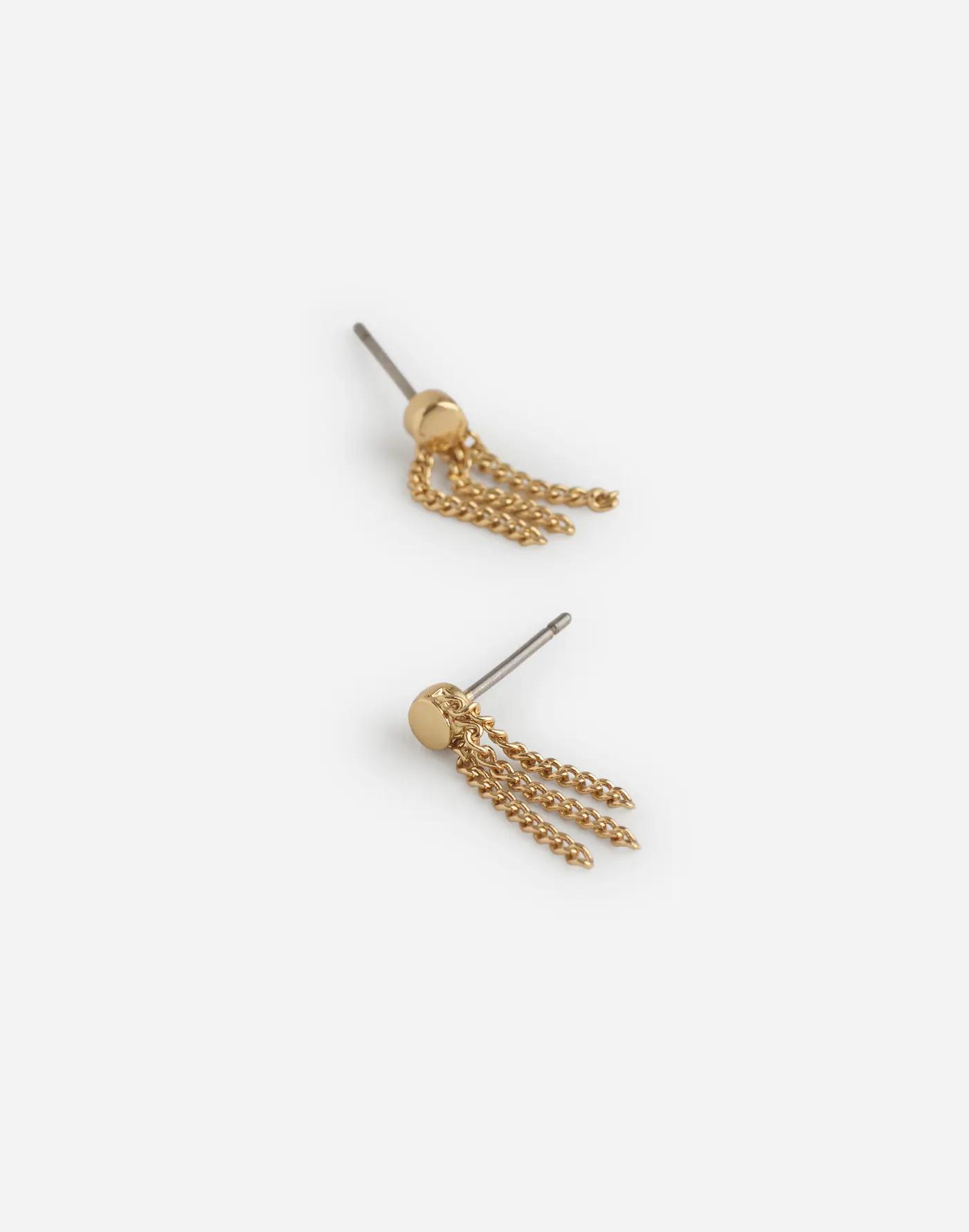 Chain Fringe Stud Earrings Product Image