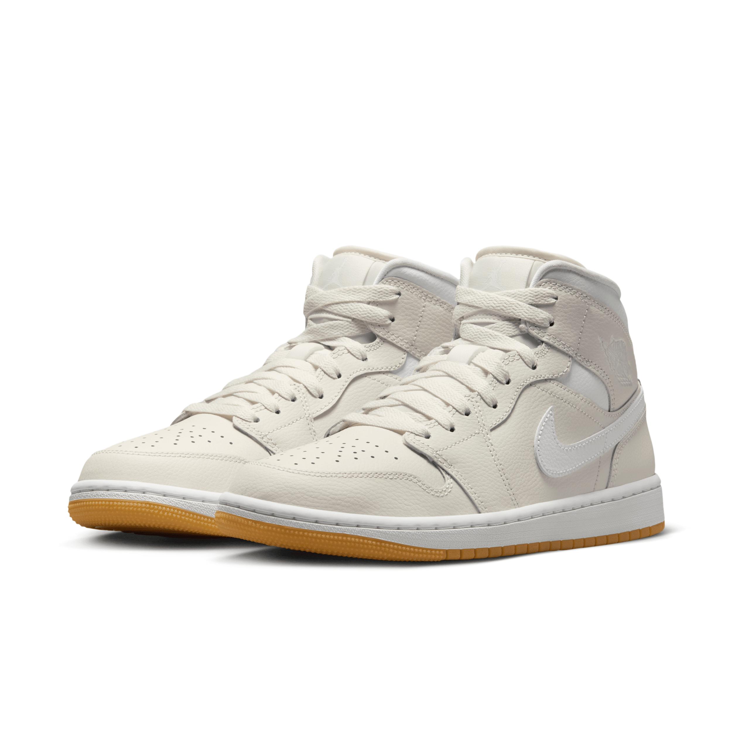 Jordan Womens Jordan AJ 1 Mid - Womens Basketball Shoes Sail/Pink Product Image