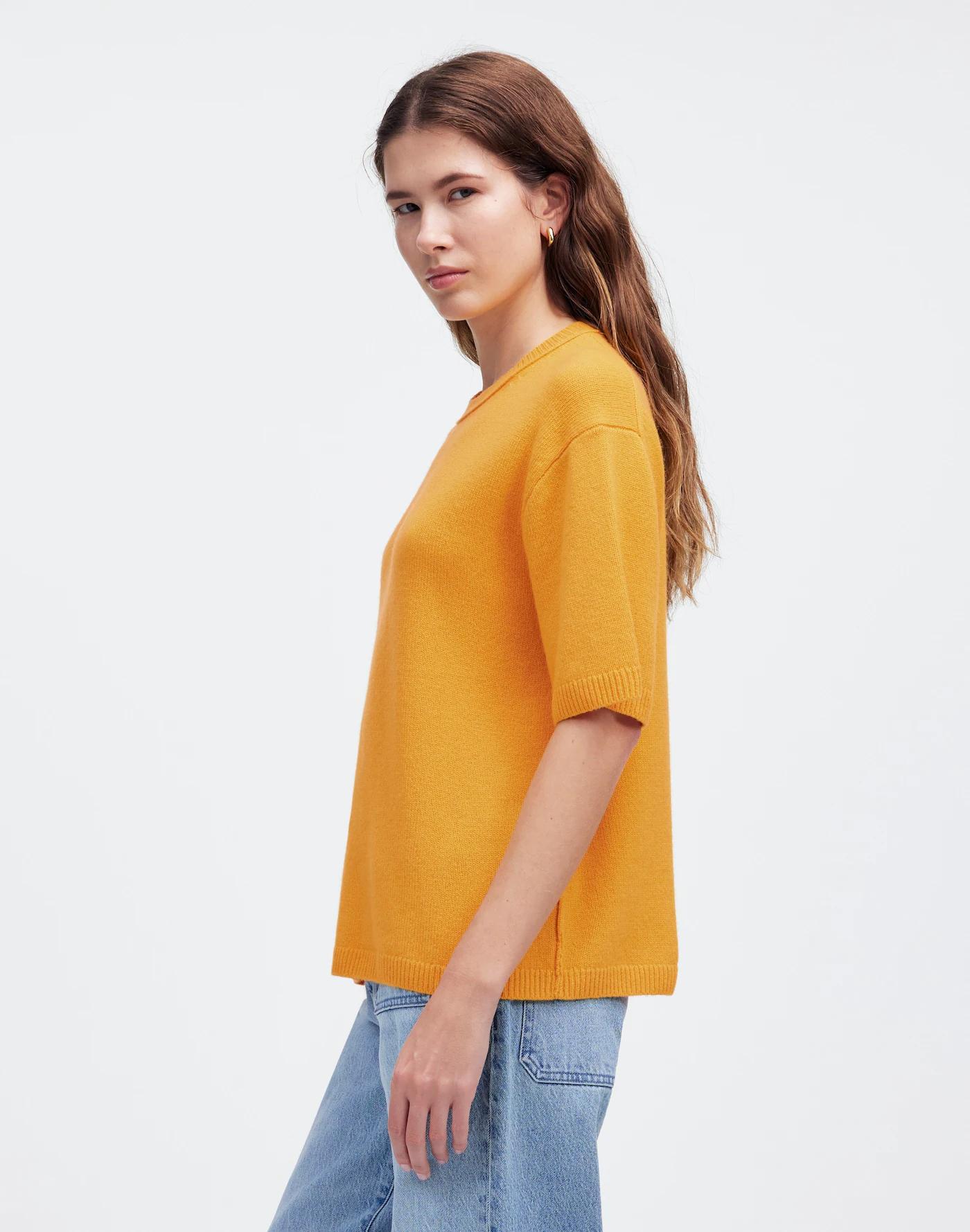 Relaxed Cashmere Sweater Tee Product Image