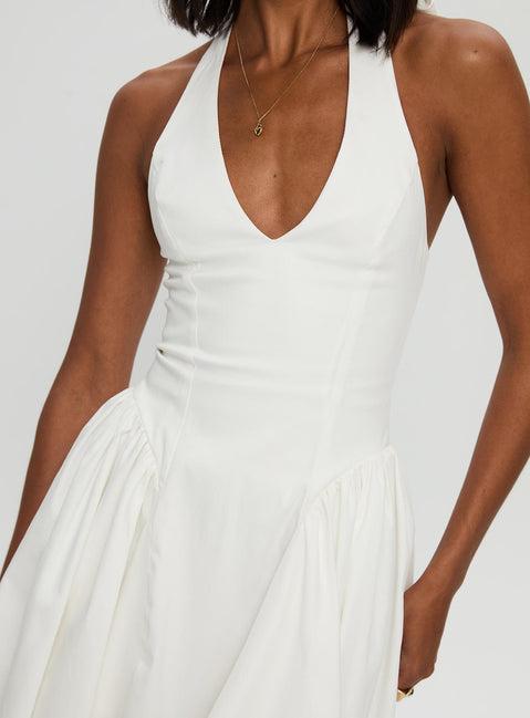 Karisse Halter Mini Dress White Product Image