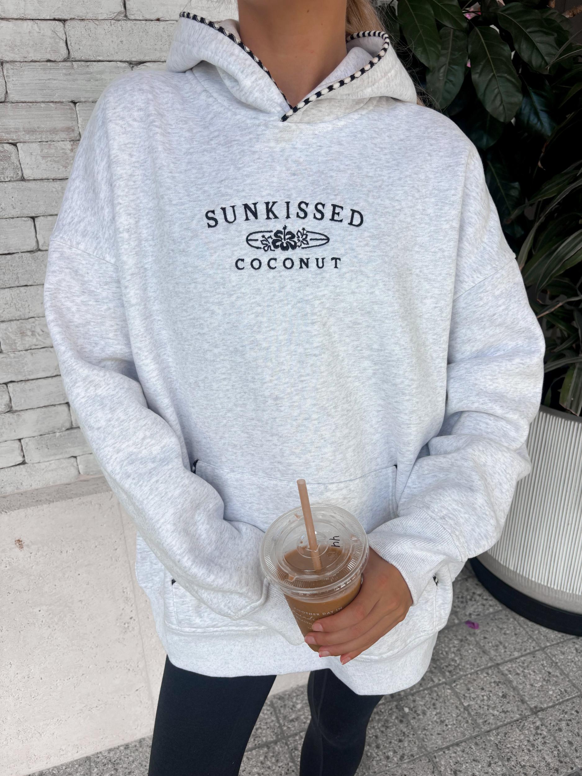 Pearl Grey Lexi Stitched Sunkissedcoconut Hoodie Product Image