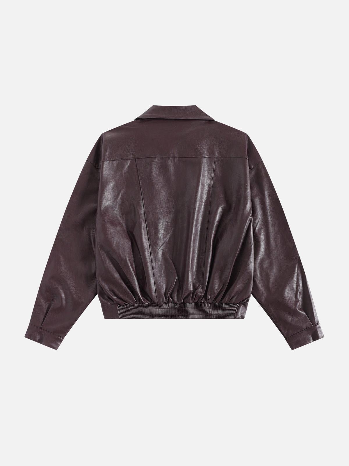 Aelfric Eden Button Faux Leather Jacket Product Image