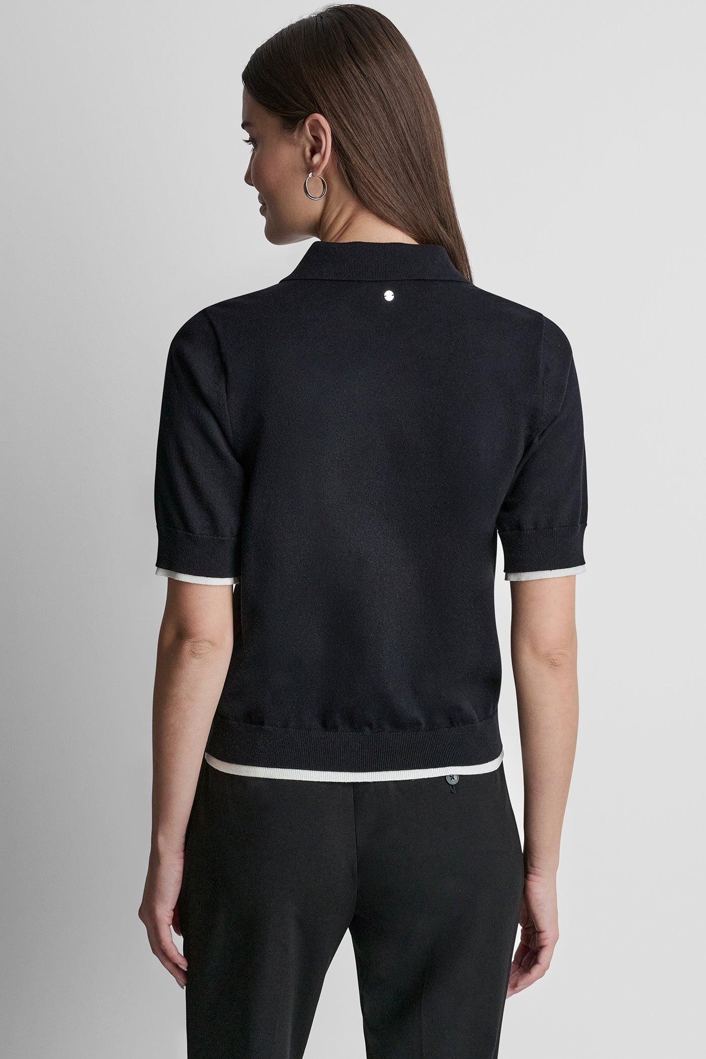 COLOR BLOCK POLO SWEATER Product Image