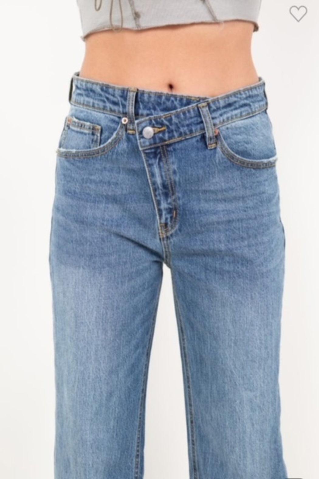 Crossover Cuff Jeans Product Image