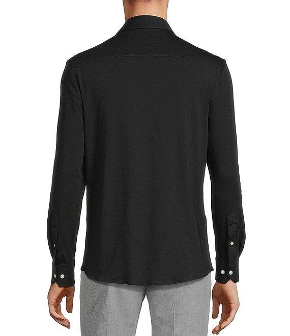 Hart Schaffner Marx State Street Essentials Long Sleeve Solid Albini Knit 4Flex Coatfront Shirt Product Image