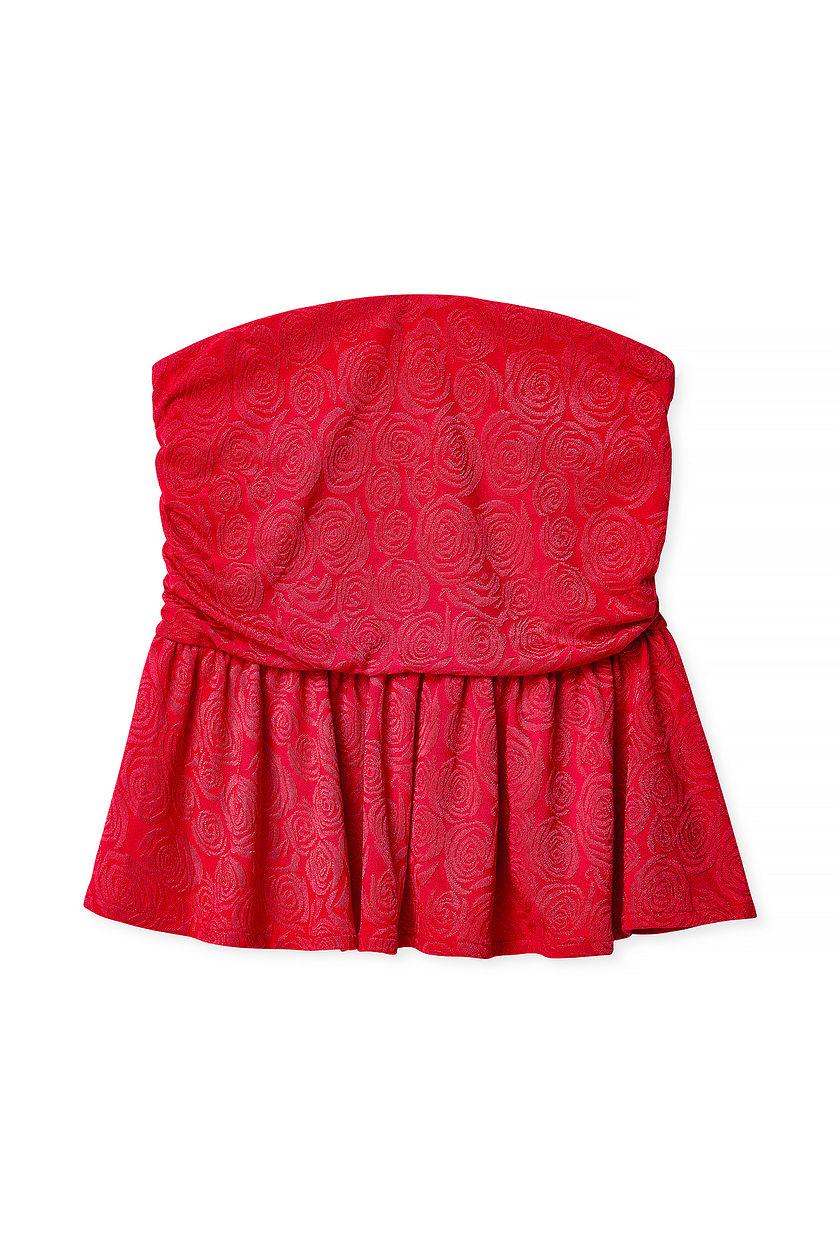 Rose Pattern Tube Top Product Image