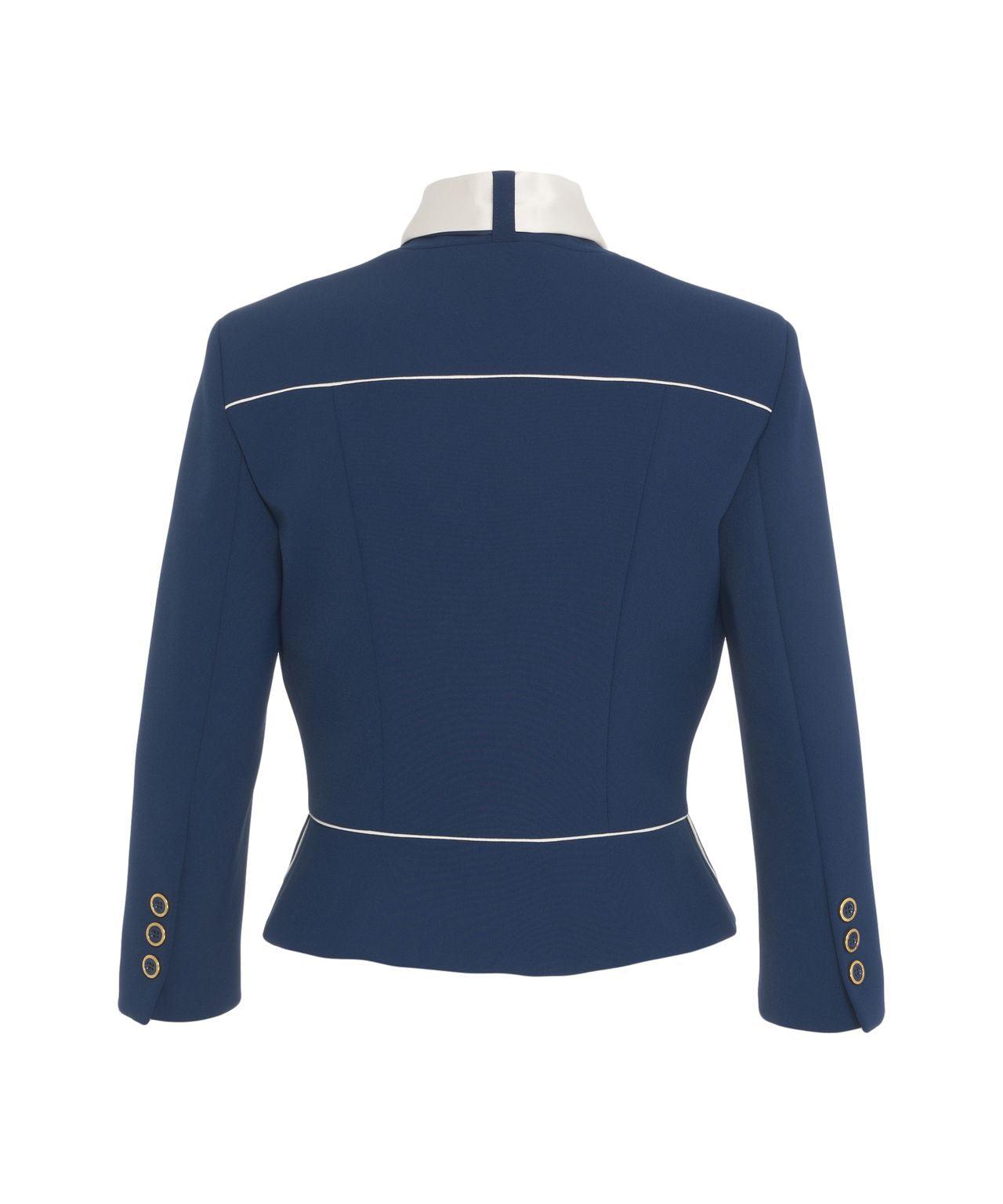 Crêpe blazer with foulard Product Image